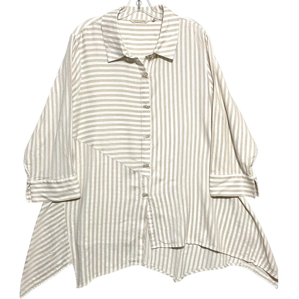 Soft Surroundings Standout Asymmetrical Tunic Top Womens Plus 1X Lagenlook Boho - Picture 1 of 8